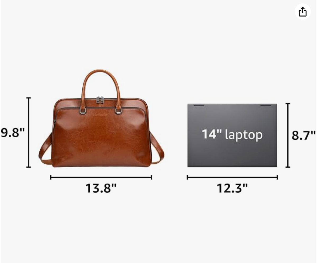 Premium Genuine Leather Laptop Briefcase – Professional Business Bag