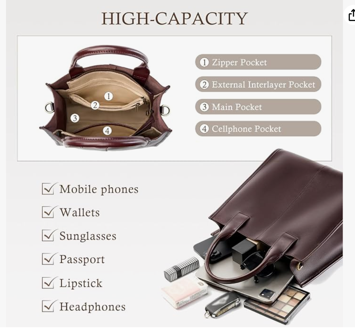 Women's Genuine Leather Handbag